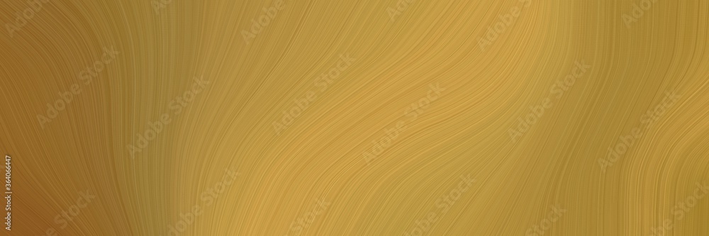 Poster abstract colorful header with peru, brown and sandy brown colors. fluid curved lines with dynamic flowing waves and curves for poster or canvas