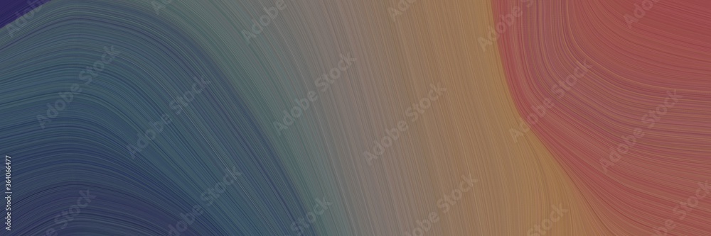 Poster abstract moving header with pastel brown, dark slate gray and dim gray colors. fluid curved flowing waves and curves for poster or canvas