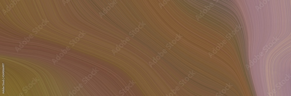 Aufkleber abstract artistic header with pastel brown, brown and rosy brown colors. fluid curved lines with dynamic flowing waves and curves for poster or canvas