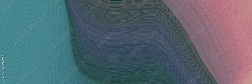 Poster abstract artistic designed horizontal banner with dark slate gray, rosy brown and blue chill colors.