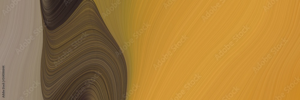 Poster abstract colorful header design with peru, old mauve and gray gray colors. fluid curved flowing waves and curves for poster or canvas