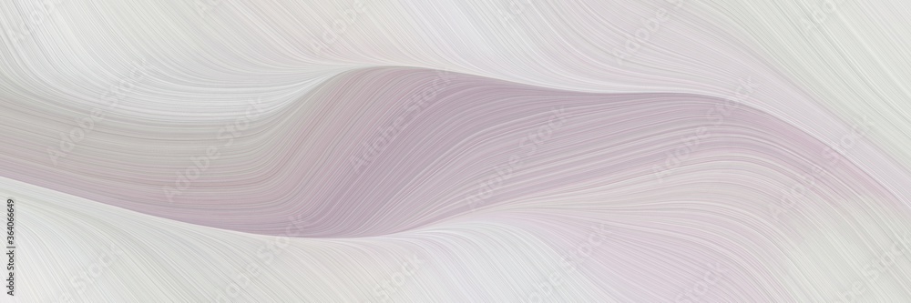 Poster abstract colorful horizontal header with light gray, pastel purple and linen colors. fluid curved lines with dynamic flowing waves and curves for poster or canvas