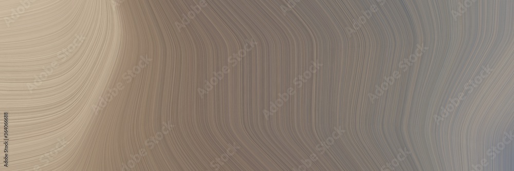 Poster abstract surreal designed horizontal header with gray gray, old lavender and tan colors. fluid curved lines with dynamic flowing waves and curves for poster or canvas