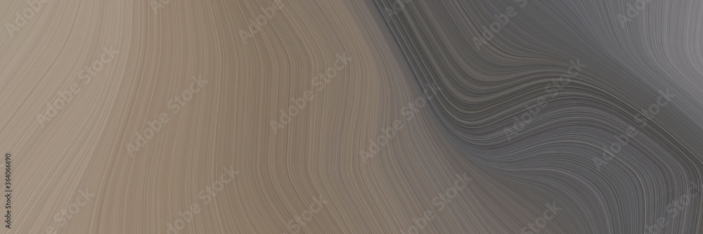 Poster abstract surreal banner design with dim gray, rosy brown and dark slate gray colors. fluid curved flowing waves and curves for poster or canvas