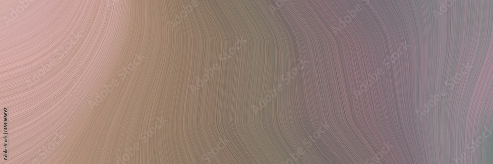 Poster abstract colorful header with gray gray, tan and rosy brown colors. fluid curved lines with dynamic flowing waves and curves for poster or canvas