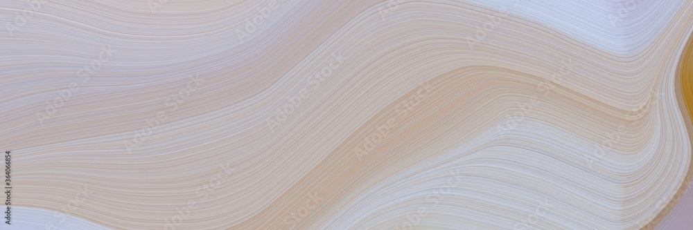 Poster abstract colorful horizontal header with silver, ash gray and light gray colors. fluid curved flowing waves and curves for poster or canvas
