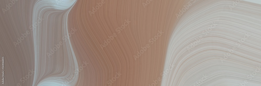 Poster abstract artistic horizontal banner with gray gray, silver and dark gray colors. fluid curved flowing waves and curves for poster or canvas