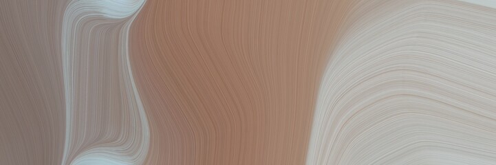 abstract artistic horizontal banner with gray gray, silver and dark gray colors. fluid curved flowing waves and curves for poster or canvas