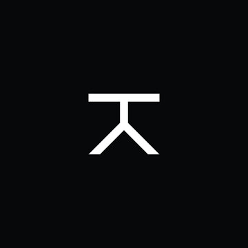 Minimal elegant monogram art logo. Outstanding professional trendy awesome artistic TY YT initial based Alphabet icon logo. Premium Business logo white color on black background