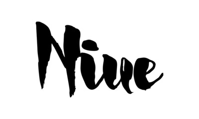 Niue Country Name Handwritten Text