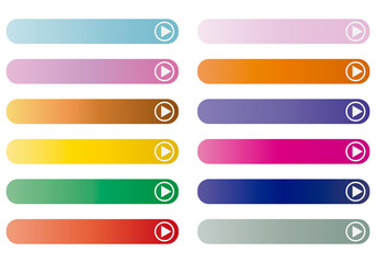 Obraz premium Botones de colores para dar al play.