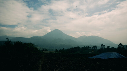 lamajang mountain with the sky, pangalengan, jawa barat, indonesia