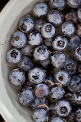Blueberries - Antioxidant Foods, close up. Blueberries - healthy and nutritious. Berries in a cup.