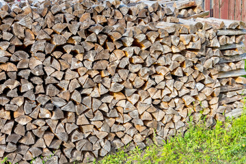 Cross section of the timber for the background. Selective trendy soft focus.