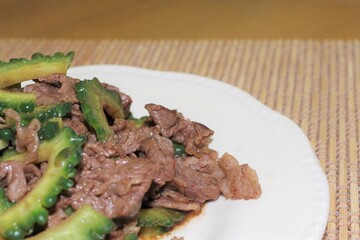 ゴーヤと牛肉の炒め物