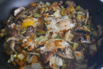 Plat Nourriture Omelette Oeuf Champignon