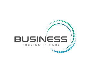 Abstract circle circular tech internet business logo symbol design illustration