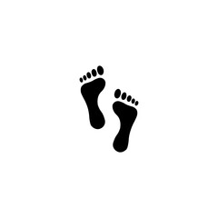Fototapeta na wymiar Footprint Flat Vector Icon. Isolated Foot Print Symbol Illustration - Vector