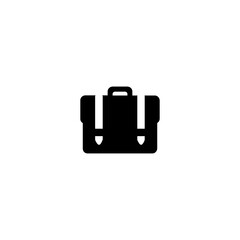 Briefcase Flat Vector Icon. Isolated Suitcase, Brief Case Illustration - Vector