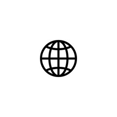 Fototapeta na wymiar Web globe flat vector Icon. Isolated globe symbol
