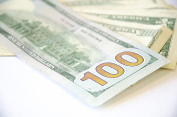  dollar close up. Financial independence. sales growth. dollar rise