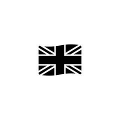 United Kingdom flat vector Icon. Isolated England, English, British Waving Flag illustration