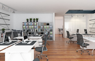 contemporary loft office