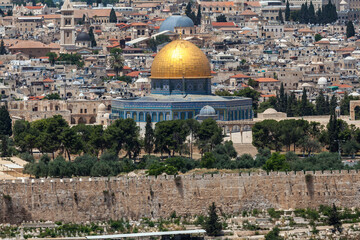 Naklejka premium Nice panorama of the city of Jerusalem