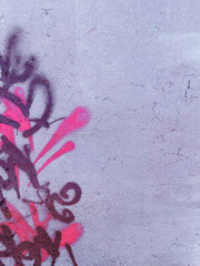 ODESSA - SEPTEMBER 15: Detail of graffiti on the wall of the old building. Grungy concrete surface...