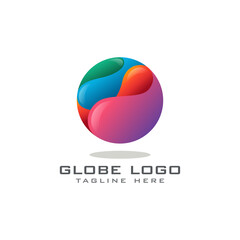 Globe 3D abstract creative logo