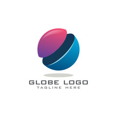 Globe 3D abstract creative logo