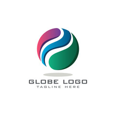 Globe 3D abstract creative logo