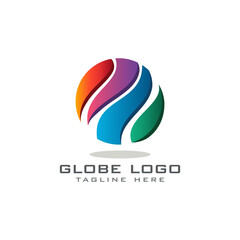 Globe 3D abstract creative logo
