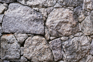 Large gray stone wall texture pattern background