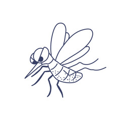 Mosquito cartoon illustration 