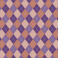 Seamless pattern argyle style. Tartan background. Vector illustration.