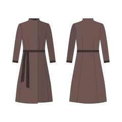 Vector illustration of an isolated   dress.