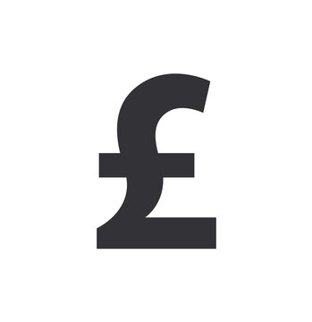 Pound sign. English currency pound. Vector money symbol. Bank payment symbol. Vector illustration. Transparent background.
