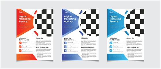 Business Flyer In 3 Awesome Gradiant Colour With Nicely Arranged Layout And Easily Editable.