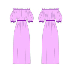 Vector illustration of an isolated   dress.