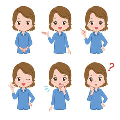 
Illustrations of women in various poses