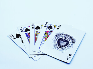 playing cards poker, deck, royal flush, ace