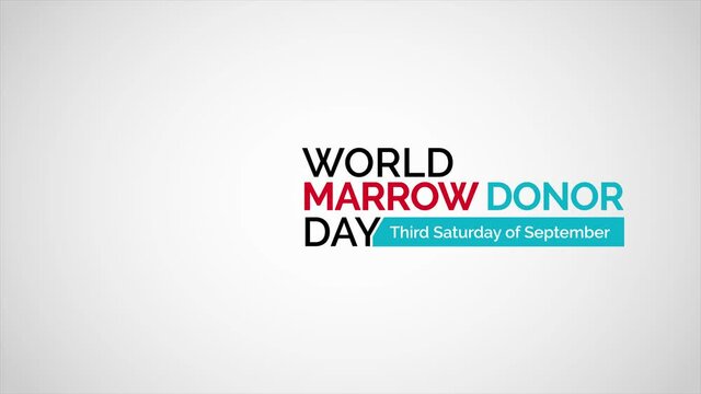 Video animation on the theme of World Marrow Donor day observed each year on third Saturday of September globally. Motion graphics.