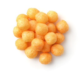 Top view of cheese puff balls