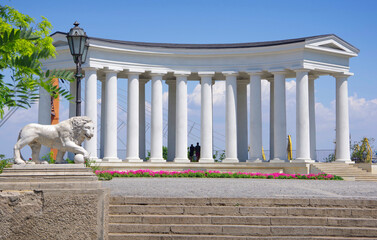 Ukraine. Odessa. 06.30.20. Colonnade at the Vorontsov Palace.