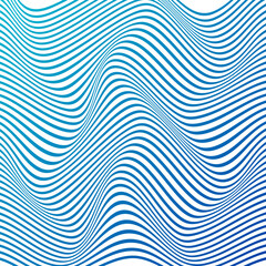 ABSTRACT COLORFUL WAVY LINE. OPTICAL ILLUSION PATTERN BACKGROUND. COVER DESIGN 