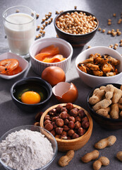 Composition with common food allergens