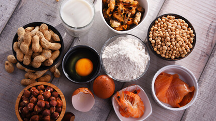 Composition with common food allergens