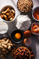 Composition with common food allergens