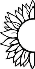 Symbol für halbe Sonnenblume © lesly